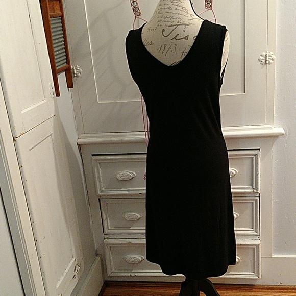 🎀Liz Claiborne Petites black stretch dress Sz S - Picture 3 of 7
